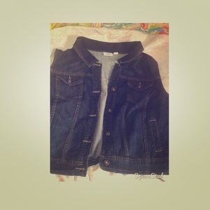 CATO WOMAN BLUE JEAN JACKET VEST